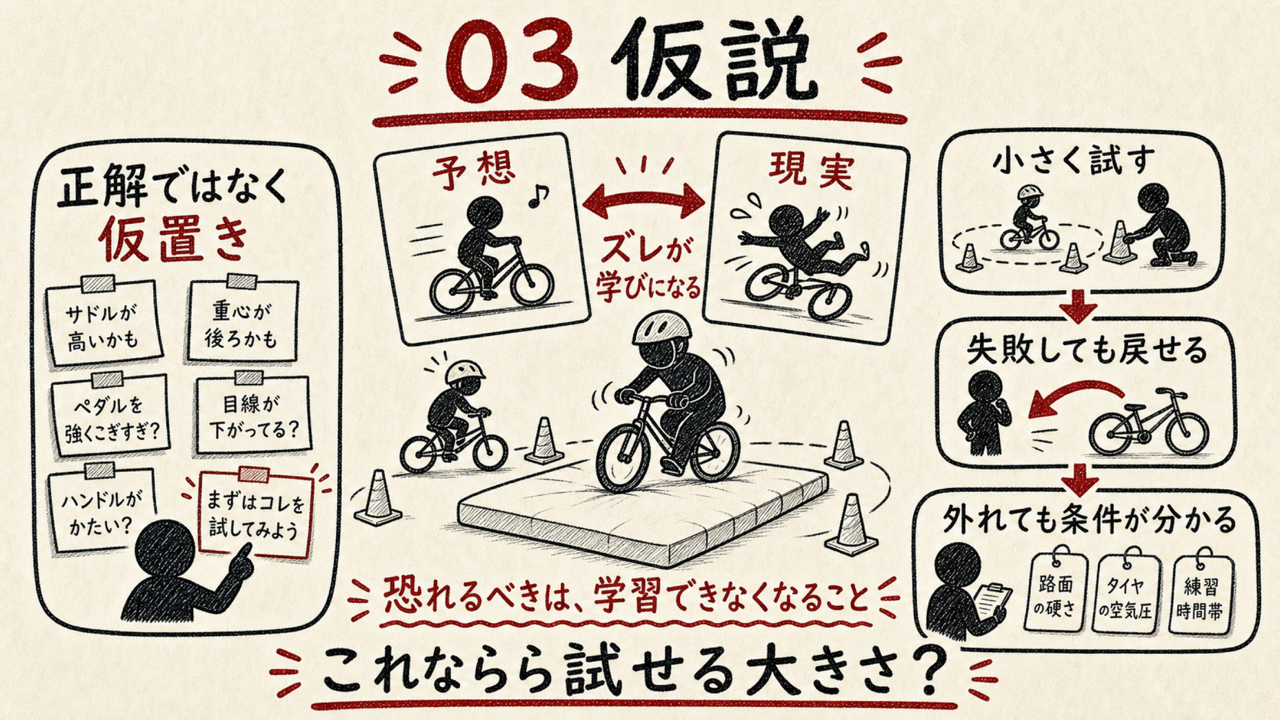 仮説:小さく試してズレから学ぶ